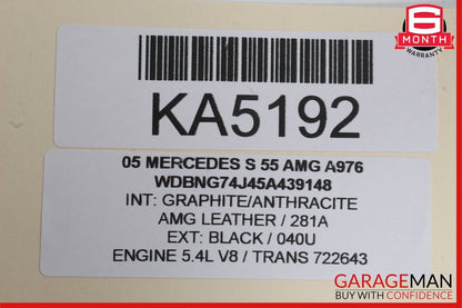 00-06 Mercedes W220 S55 AMG Rear Left Side Door Window Regulator Motor Unit OEM