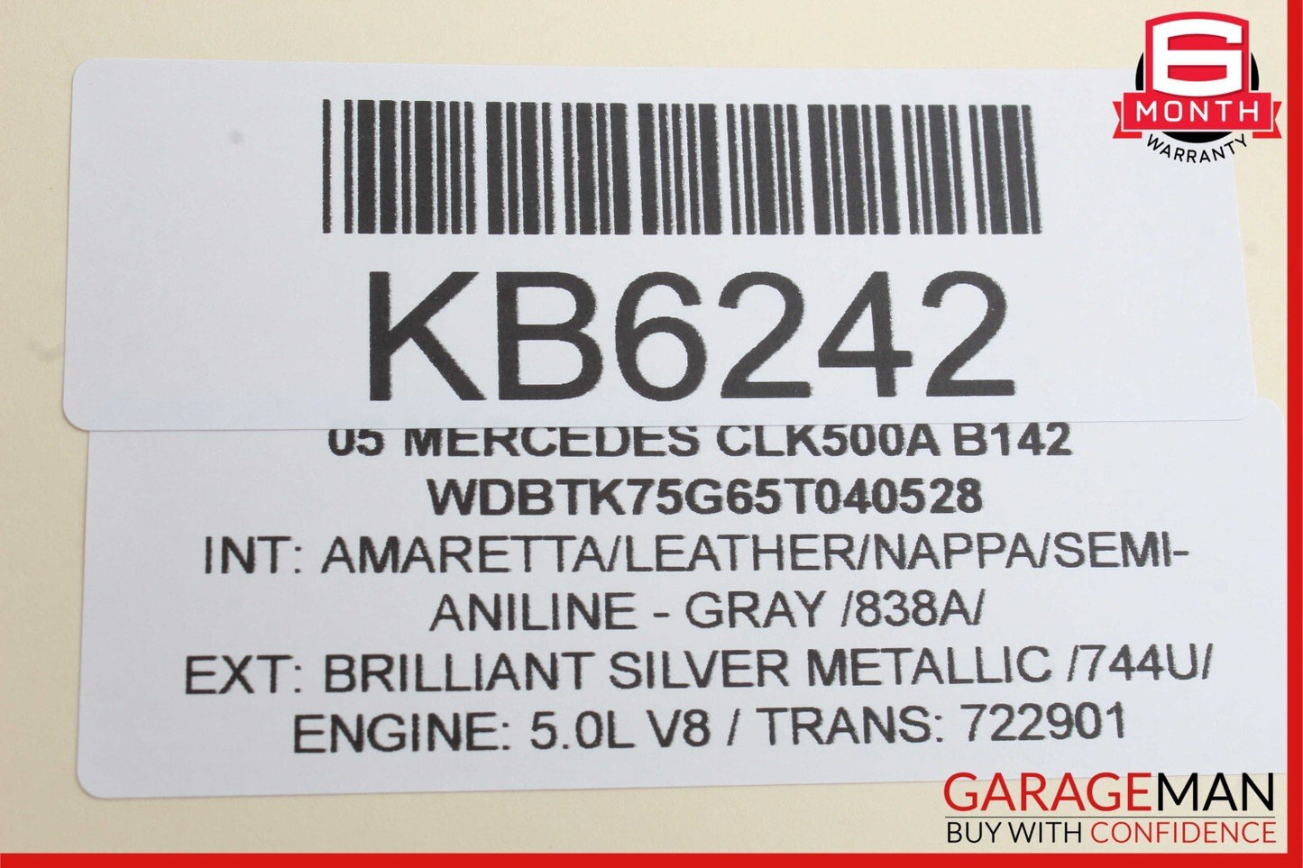 05-09 Mercedes W209 CLK500 Center Console Dash Lock Switches Panel Hazard OEM