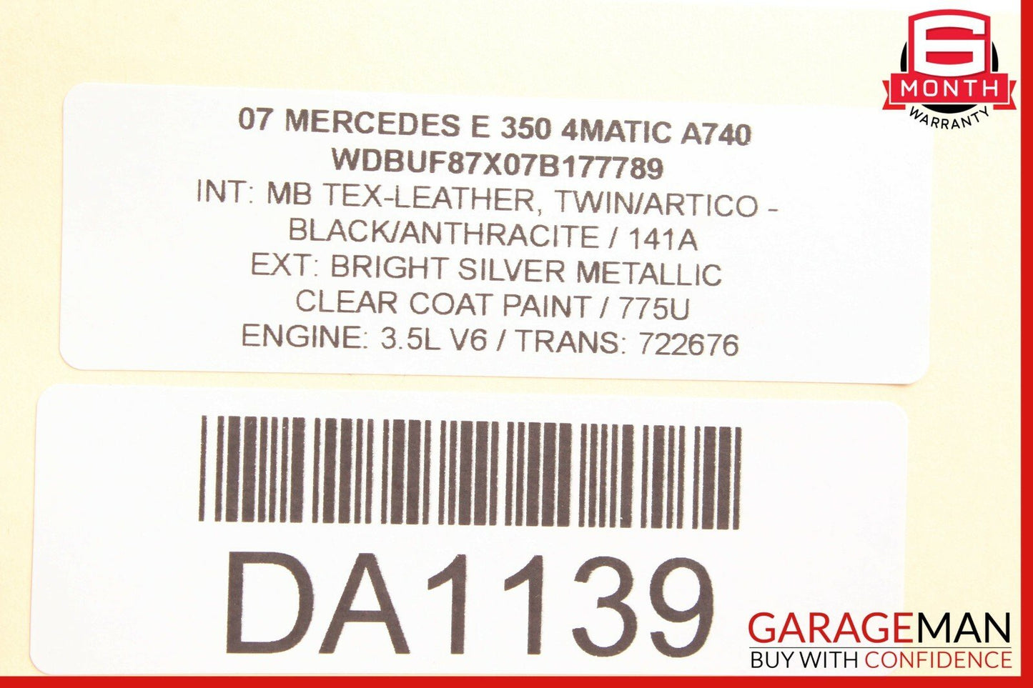 07-09 Mercedes E350 CLS550 Front Left Side Seatbelt Seat Belt Retractor OEM