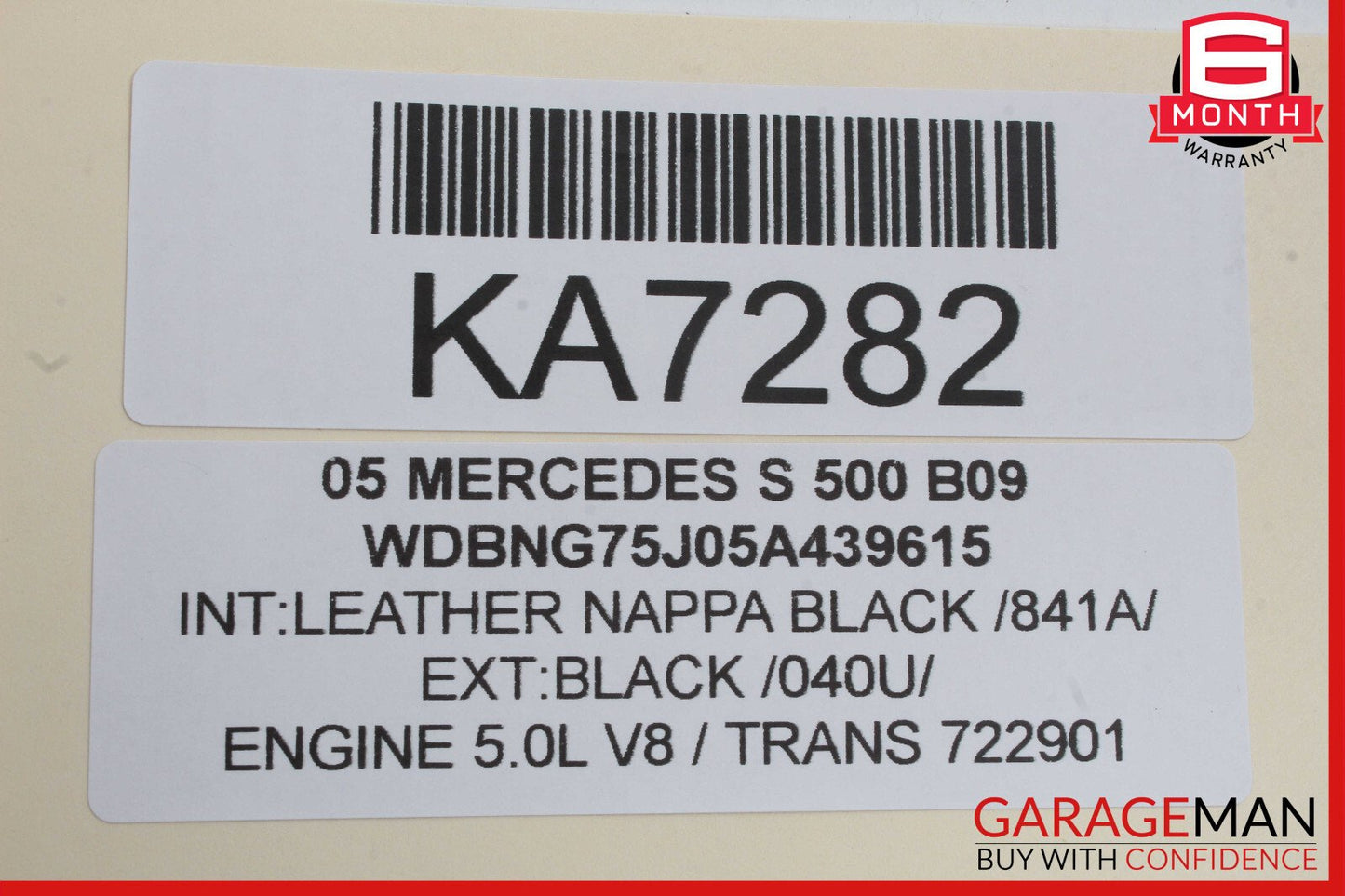 00-06 Mercedes W220 S500 Rear Left Driver Side Window Regulator Motor OEM