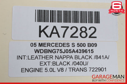 00-06 Mercedes W220 S500 Rear Left Driver Side Window Regulator Motor OEM