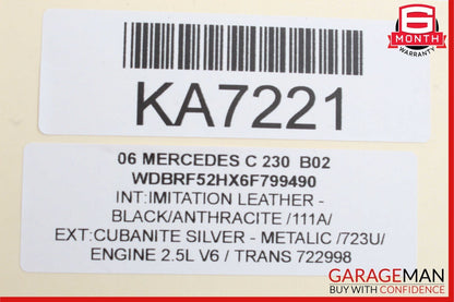 01-07 Mercedes W203 C240 C280 C320 Rear Right Door Lock Latch Actuator