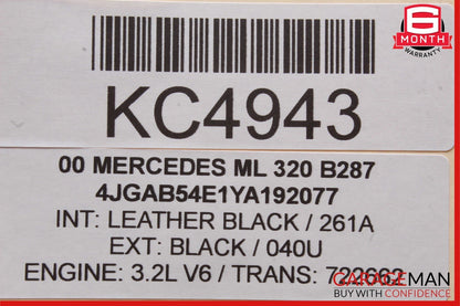 98-00 Mercedes W163 ML320 ML55 AMG CD Changer 6 Disk Player 1638201389 OEM
