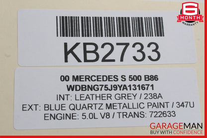 00-06 Mercedes W211 S500 Communication Voice Control Module 2208206426 OEM