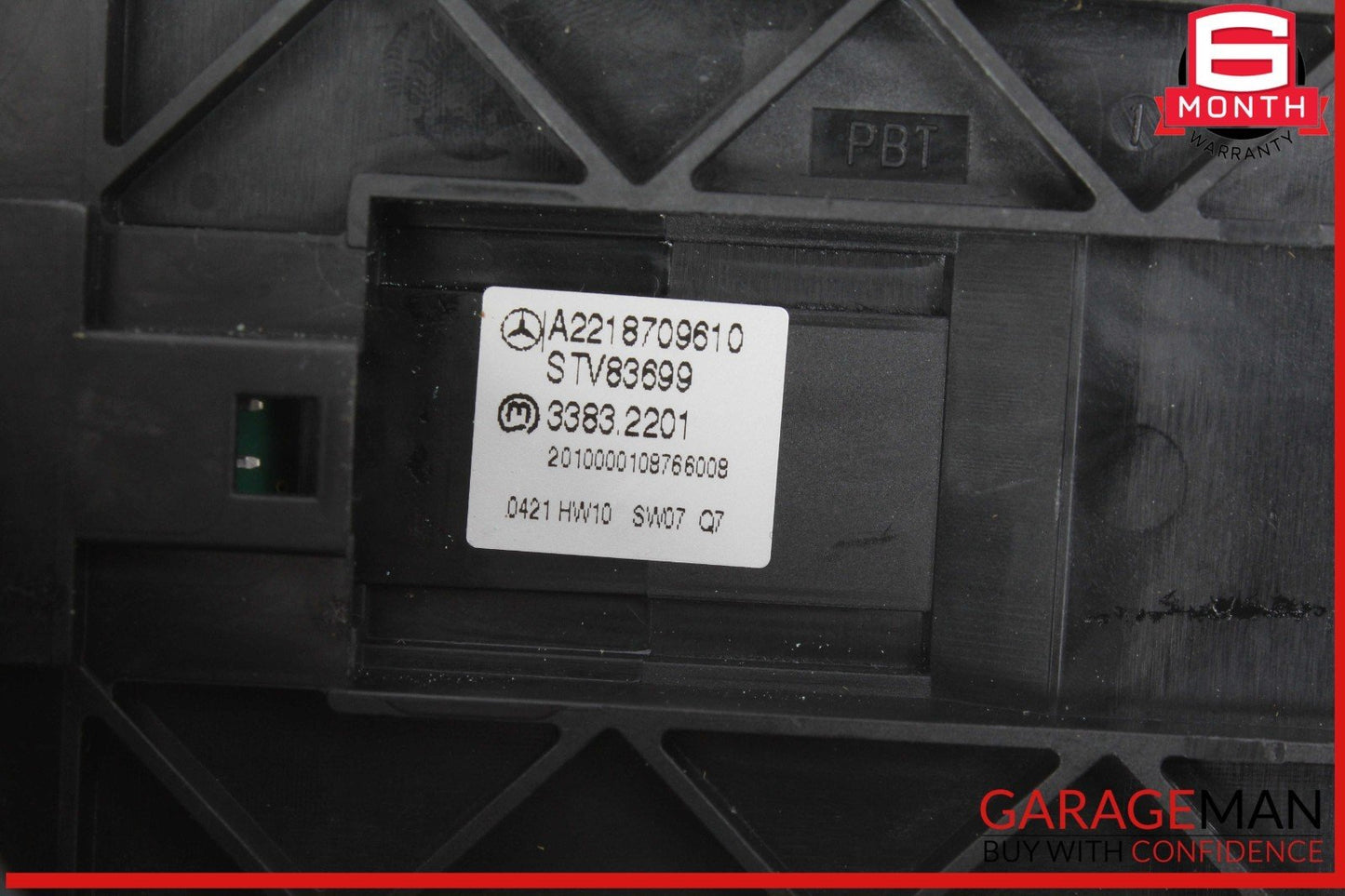 10-13 Mercedes W221 S400 Hybrid Rear Left Side Window Control Switch Black OEM
