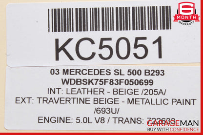 03-11 Mercedes R230 SL500 SL600 Front Right Side Door Window Regulator Motor OEM