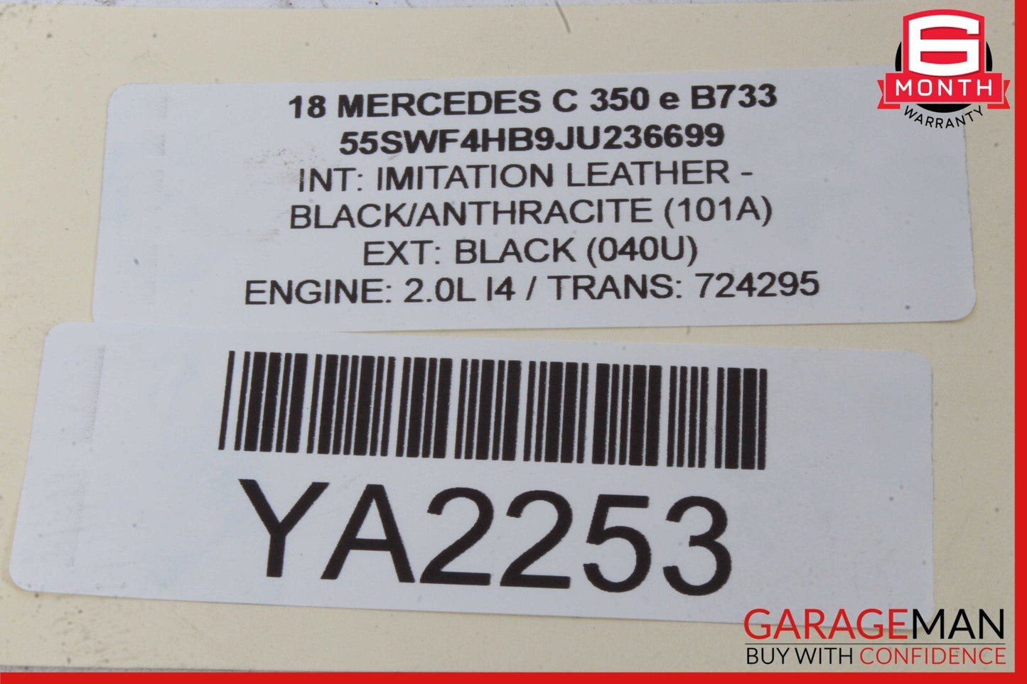 15-18 Mercedes W205 C350e C300 C400 Master Cylinder Power Brake Booster OEM
