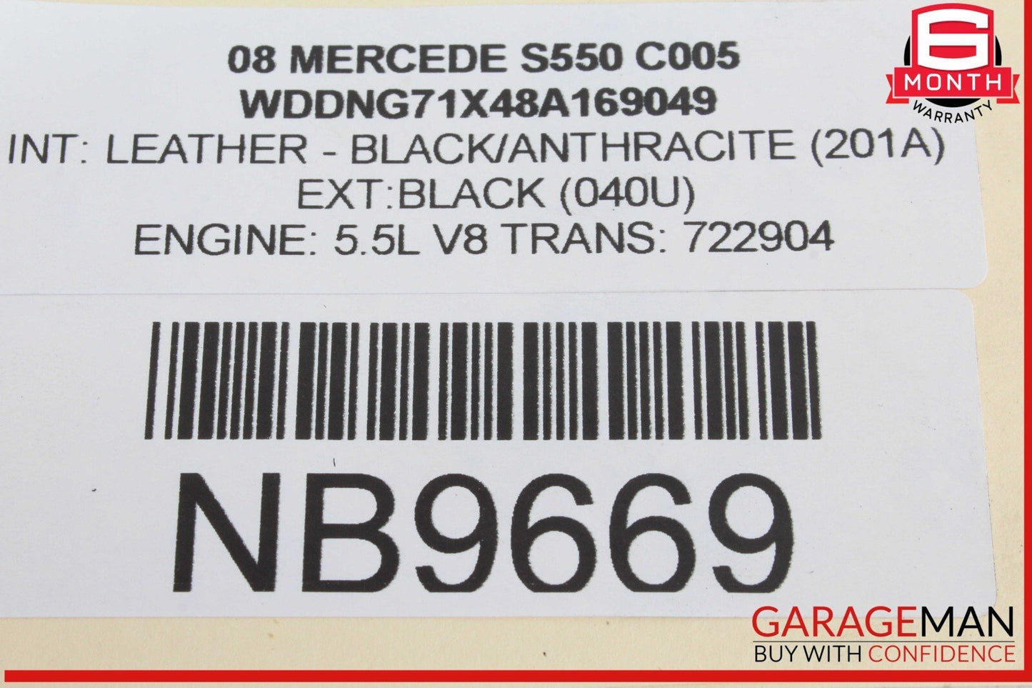 07-13 Mercedes W221 S550 CL550 Rear Trunk Lid Latch Lock Actuator 2217500085 OEM