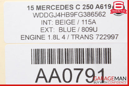 12-15 Mercedes W204 C250 C350 Speedometer Odometer Instrument Cluster Gauge OEM