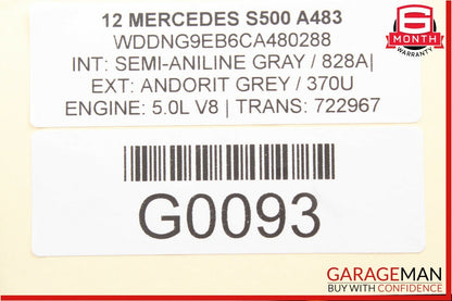 07-13 Mercedes W221 S550 CL600 Front Right Side Dash AC A/C Air Vent Trim Grey