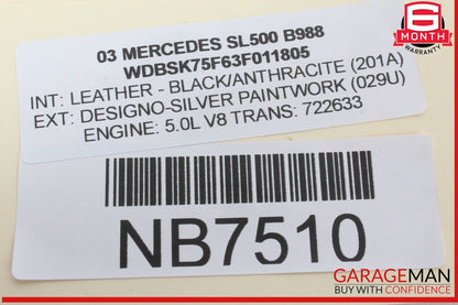 03-12 Mercedes R230 SL500 SL55 AMG Front Left Door Control Module 2308200126 OEM
