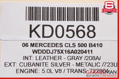 06-11 Mercedes W219 CLS500 CLS55 Door Control Module Front Right Passenger OEM