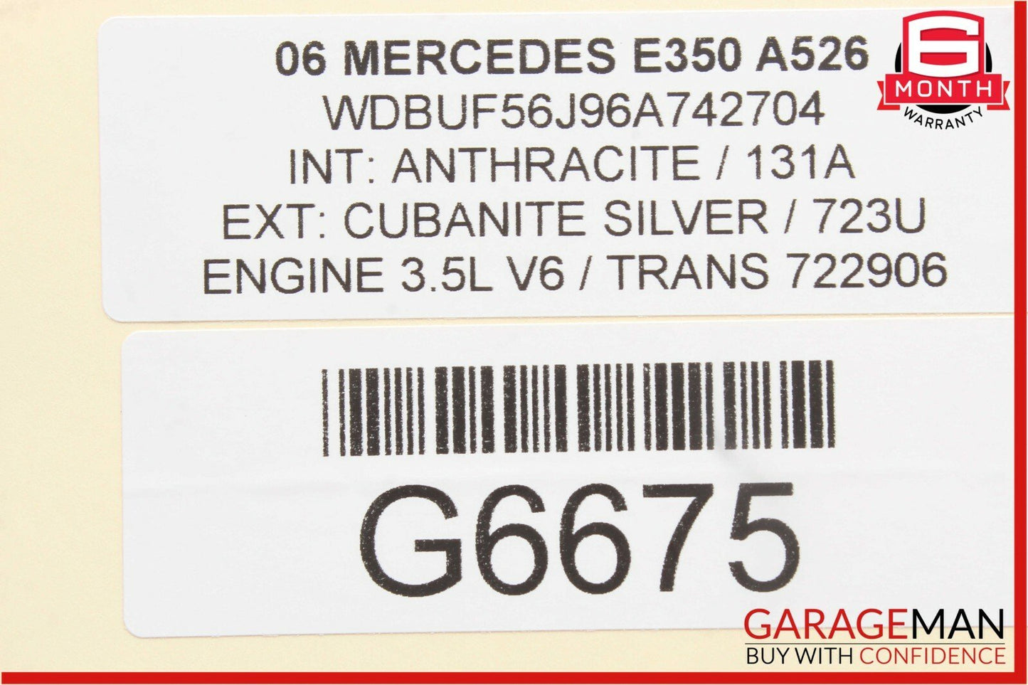 03-09 Mercedes W211 E350 E550 Rear Left Driver Side Window Regulator Motor OEM
