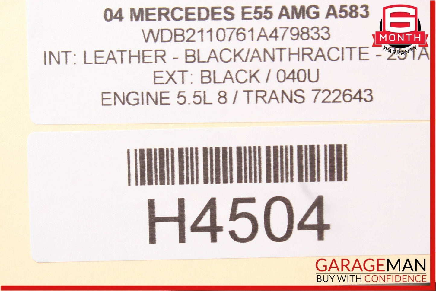 03-09 Mercedes W211 E350 E500 E55 AMG Front Left Driver Door Control Module OEM