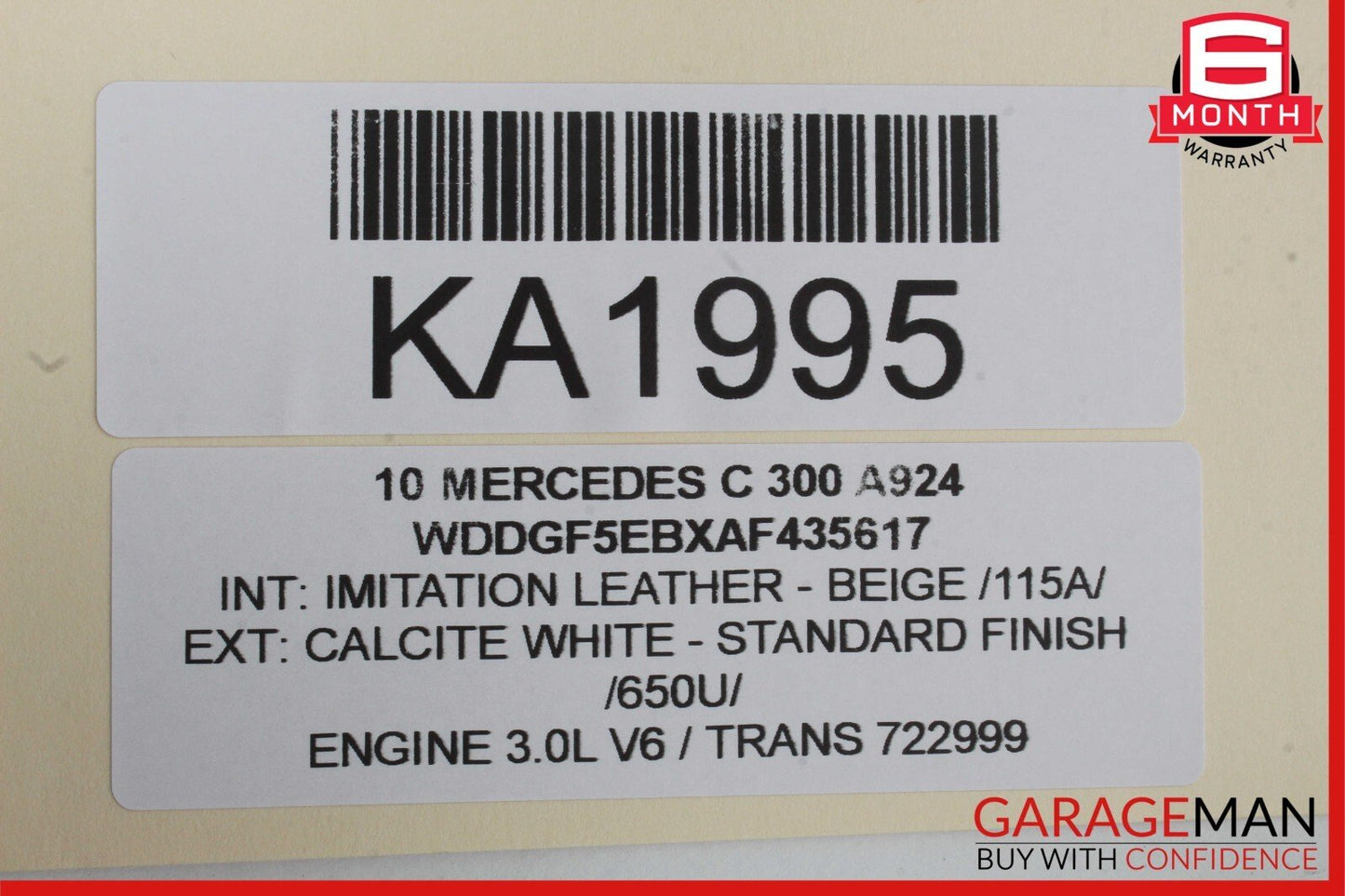08-14 Mercedes W204 C350 C300 Rear Right Door Window Regulator Motor OEM