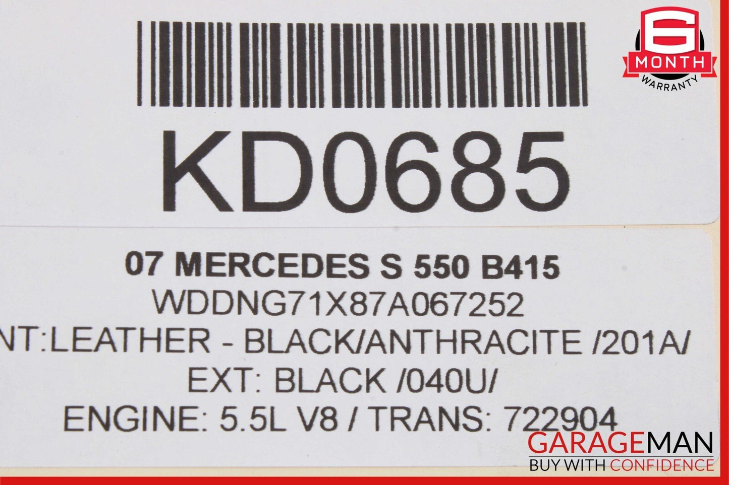 07-13 Mercedes W221 S550 CL600 CL65 AMG Front Left Door Lock Latch Actuator