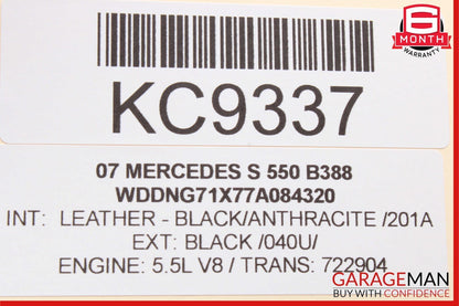 07-13 Mercedes W221 S550 Front Left Driver Side Tweeter Speaker Cover Black OEM