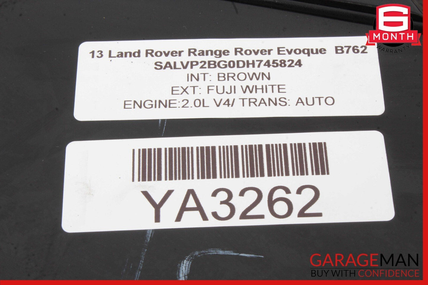 12-15 Land Rover Range Rover Evoque L538 Rear Left Driver Quarter Window Glass