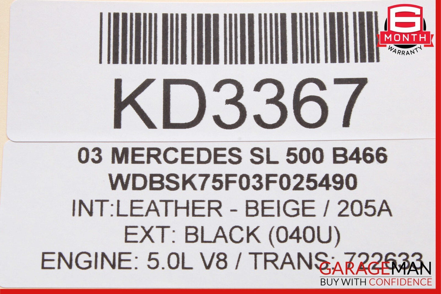 00-06 Mercedes R230 SL500 CLK55 AMG Voice Command Control Module 2208204785 OEM