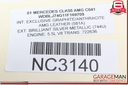 98-03 Mercedes W208 CLK55 AMG Hazard Door Lock Switch Control Panel OEM