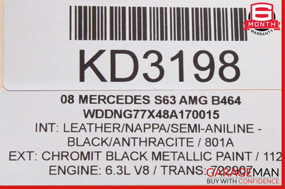 07-09 Mercedes W221 S550 S63 AMG Ashtray Ash Tray Compartment Tray Lighter Black