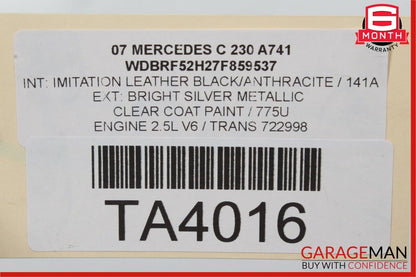 06-07 Mercedes W203 C230 RWD Rear Drive Shaft Propeller Driveshaft Assembly OEM