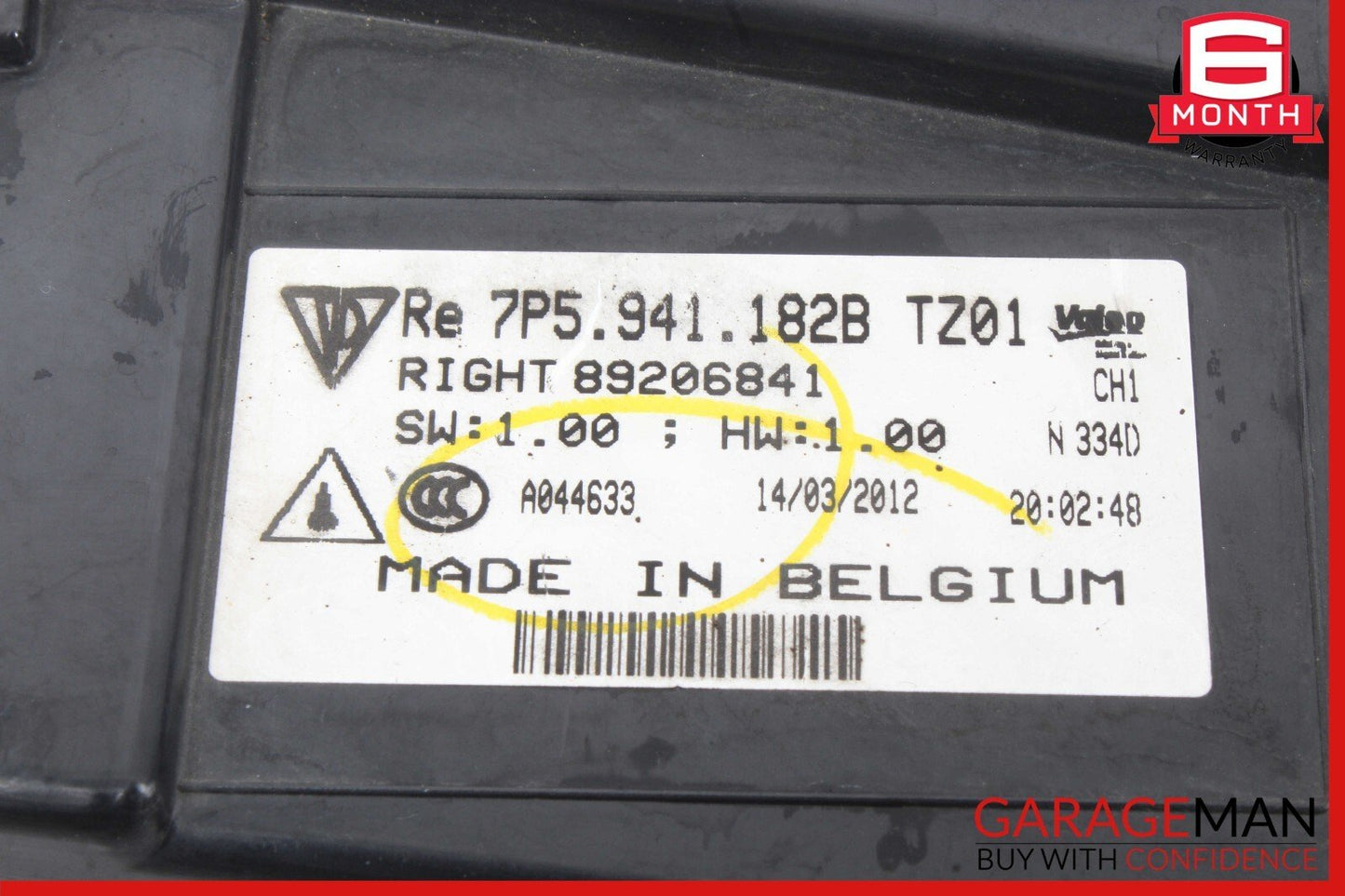 11-14 Porsche Cayenne 958 Front Right Passenger Side Fog Light Lamp