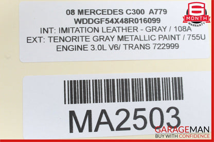 08-11 Mercedes W204 C300 Gear Shifter Selector Indicator Trim Boot Knob Assembly