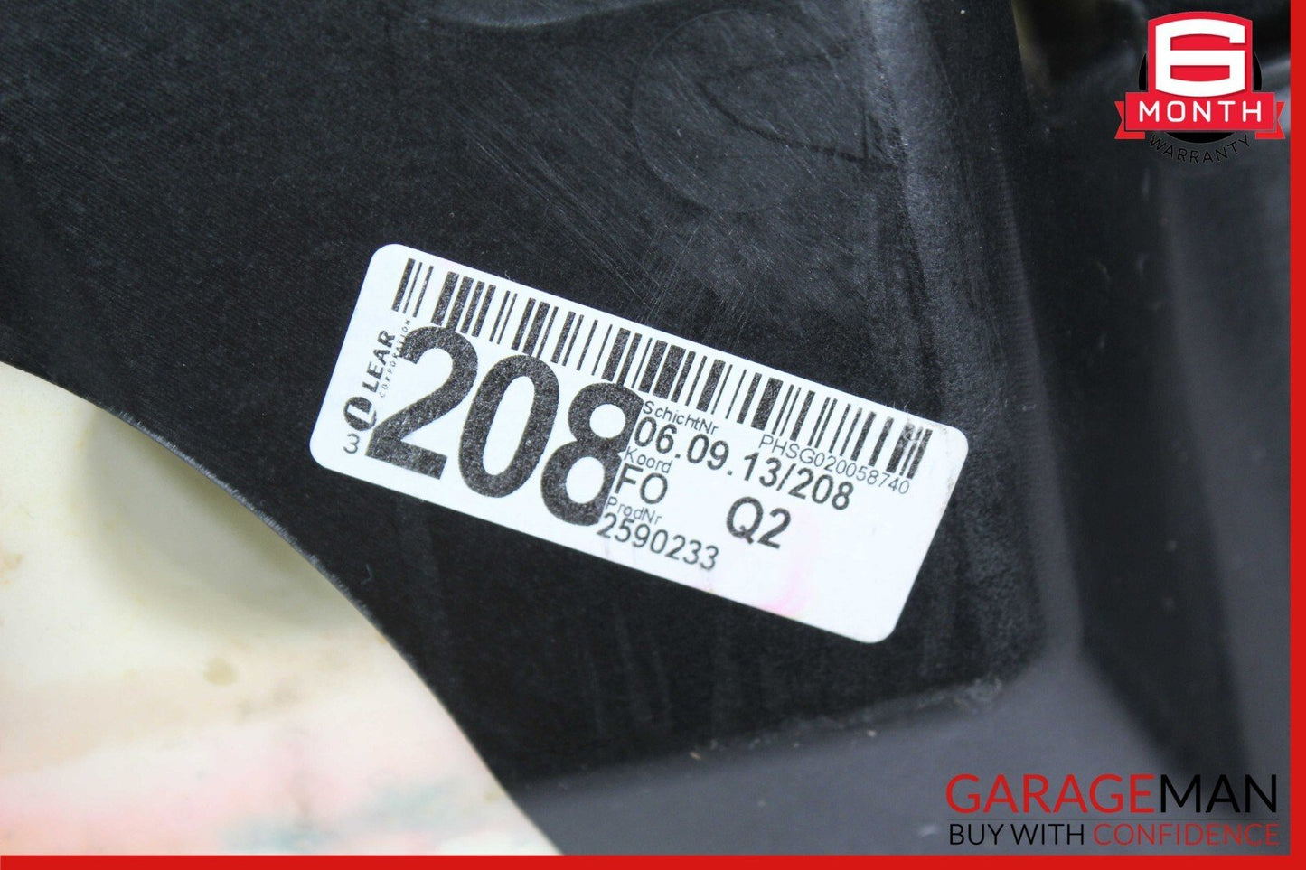 10-17 Mercedes W207 E350 E550 Coupe Rear Lower Bottom Bench Seat Cushion Black