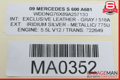 07-14 Mercedes W221 S600 CL63 AMG Rear Right Camber Strut Upper Control Arm OEM