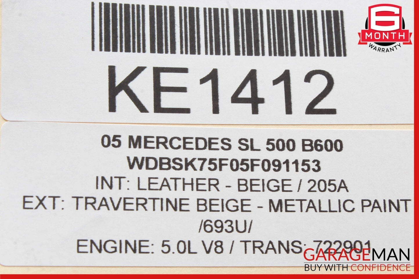 03-06 Mercedes R230 SL500 Steering Column Combination Switch Assembly OEM