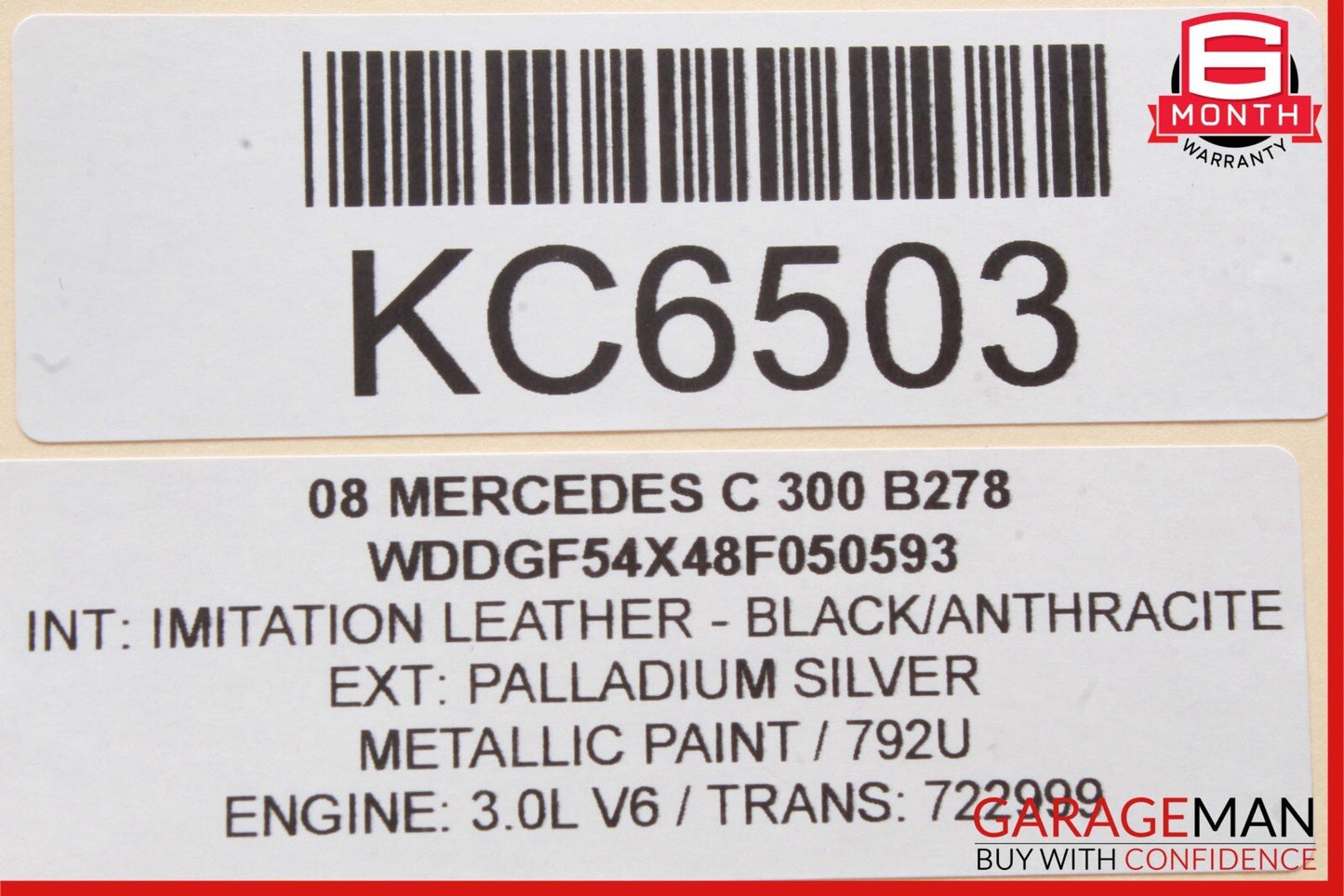 08-15 Mercedes W204 C300 RWD Front Right Side Suspension Upper Control Arm OEM