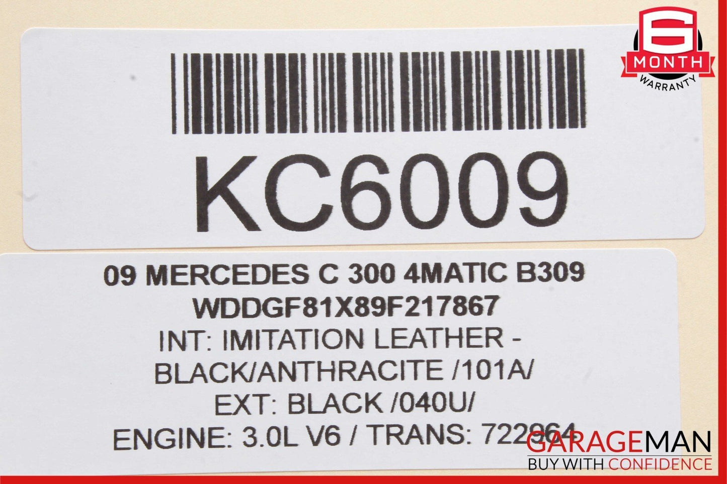 08-16 Mercedes W204 C300 C250 GLK350 Rear Left Door Window Regulator Motor OEM