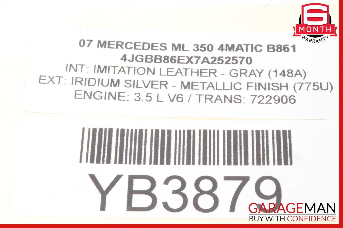 Mercedes W164 ML350 E350 Front Right Side Engine Timing Chain Cover Plate OEM