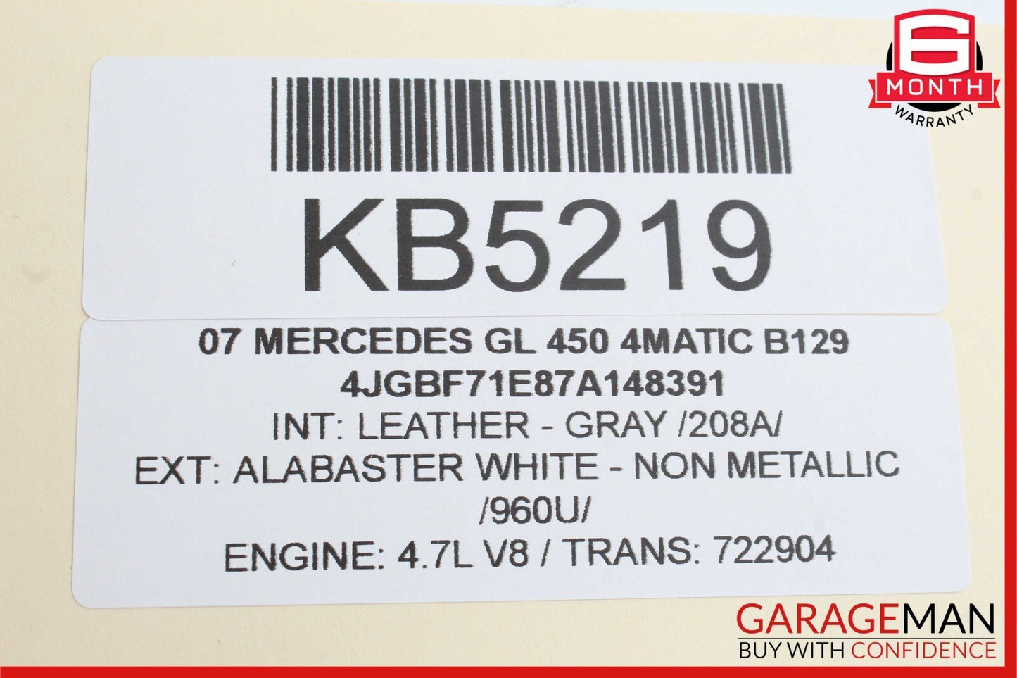 07-12 Mercedes GL550 GL450 Rear 3rd Third Seat Row Power Folding Control Module