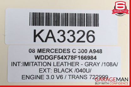08-11 Mercedes W204 C300 Rear Right Side Exterior Door Handle Black OEM