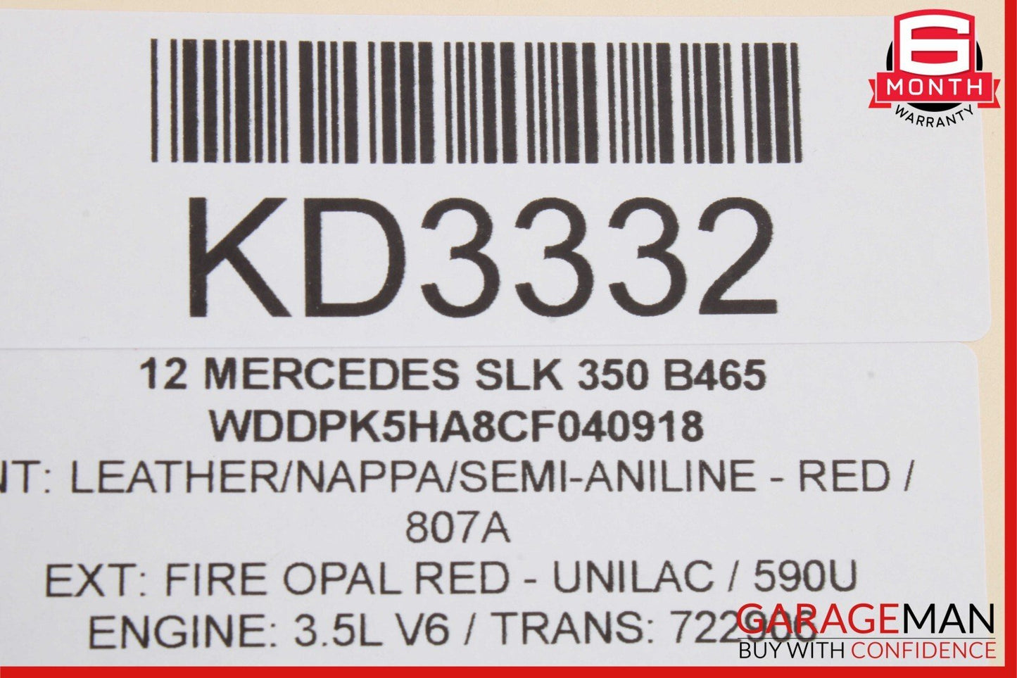 08-17 Mercedes R172 SLK350 C350 E550 Rear Trunk Lid Latch Lock Actuator Assembly