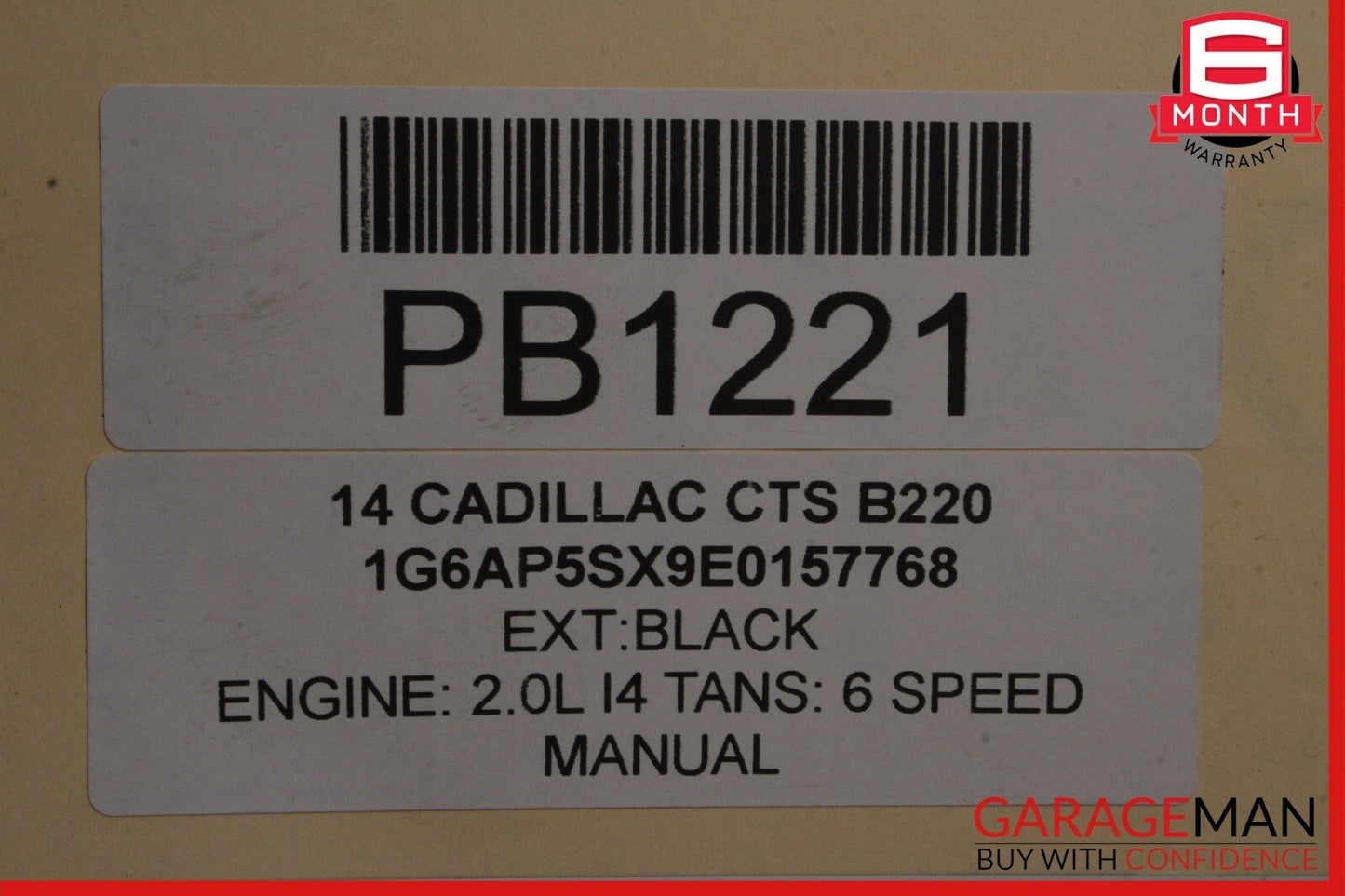 14-15 Cadillac CTS 2.0L RWD AT Auto Trans Automatic Transmission Assembly 33k