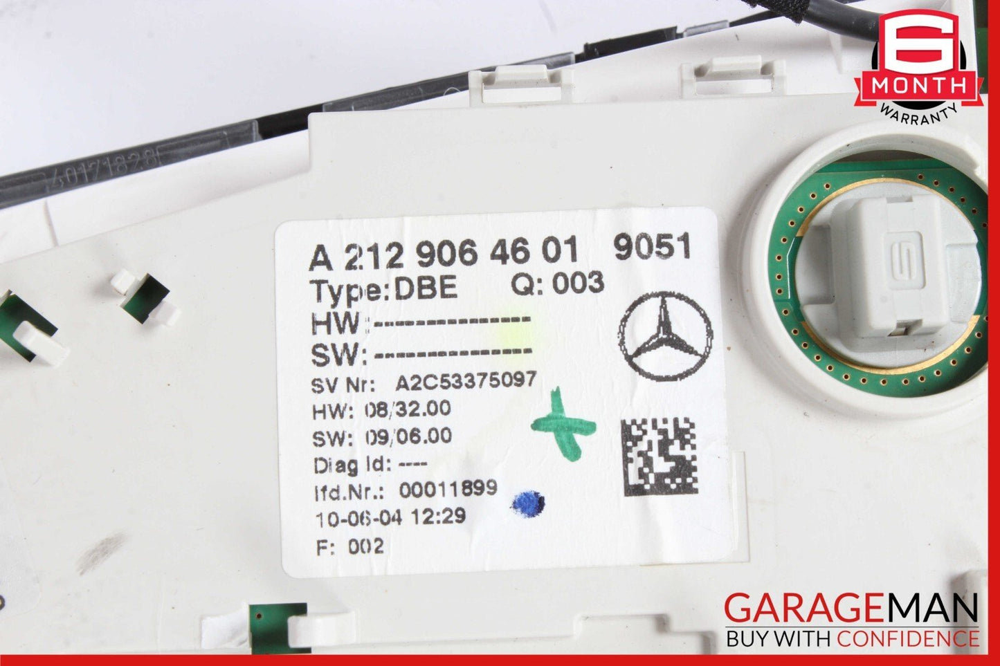 10-18 Mercedes W212 E350 E550 Overhead Dome Light Lamp Black 2129060700 OEM