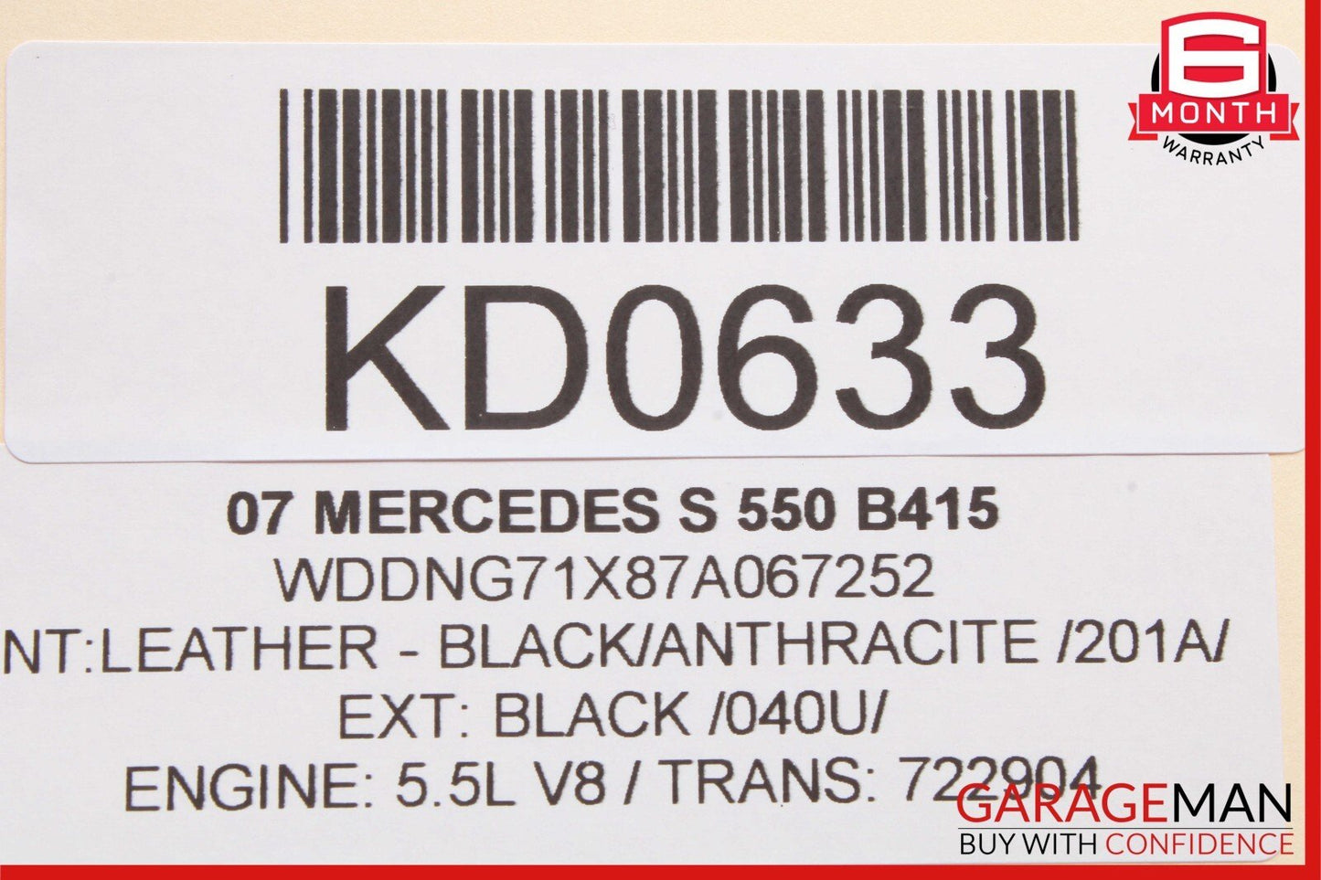 07-13 Mercedes W221 S550 S63 AMG Rear Right Door Window Regulator Motor Unit