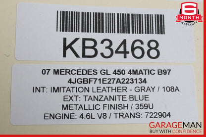 07-16 Mercedes X164 GL450 4MATIC 3rd Third Row Seat Motor 1648201942 OEM