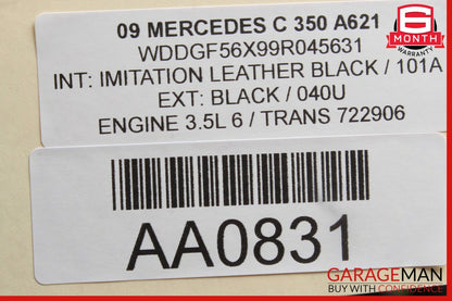 08-11 Mercedes W204 C350 Front Left Exterior Door Handle w/ Door Latch Black OEM