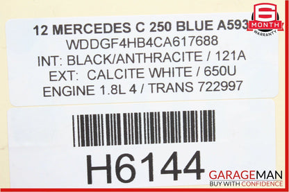 08-14 Mercedes W204 C250 Rear Right Passenger Side Upper Control Arm OEM