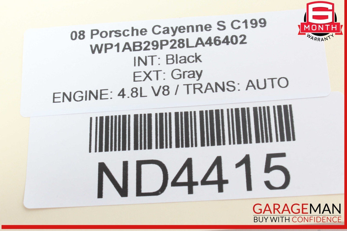 03-10 Porsche Cayenne S 955 957 Rear Left Driver Side Window Regulator Motor OEM