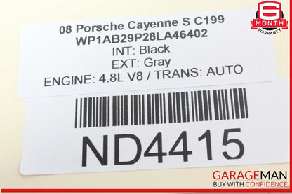 03-10 Porsche Cayenne S 955 957 Rear Left Driver Side Window Regulator Motor OEM