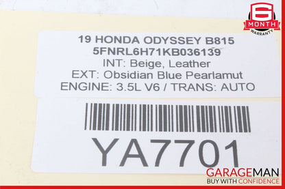 18-23 Honda Odyssey Pilot Passport Interior Rear View Mirror E11048606 OEM