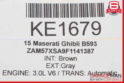 14-17 Maserati Ghibli Rear Right Passenger Wheel Spindle Knuckle Hub Bearing
