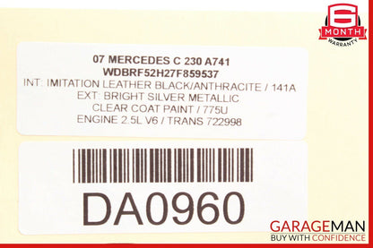 01-07 Mercedes W203 C230 C55 AMG Rear Left Side Door Lock Latch Actuator OEM