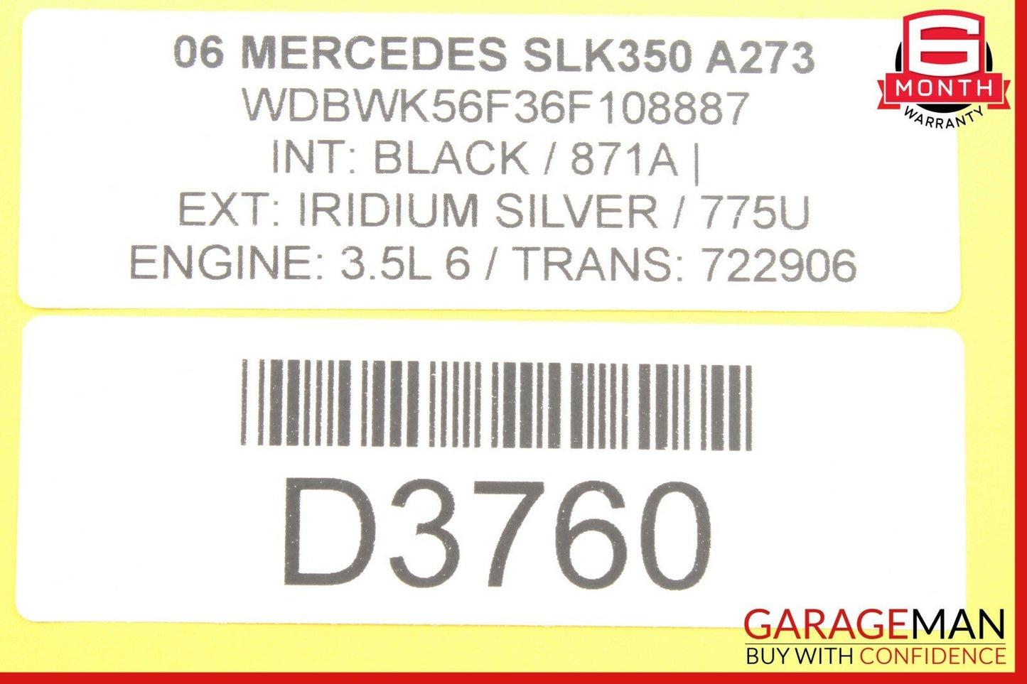 06-12 Mercedes R171 SLK350 GL450 R550 Radio Stereo 6 Disk CD Changer Player OEM