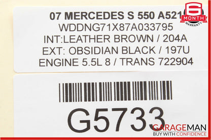 07-13 Mercedes W221 S550 Front Right Door Lock Actuator w/ Door Handle Flintgray